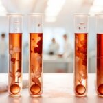 Leonardo Diffusion XL Three Blood test tubes against the backg 0